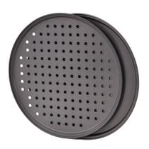 Conjunto de Forma de Pizza 2 Peças Aço Carbono AA 32Cm