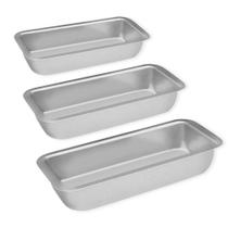 Conjunto de Formas Assadeira para Pães 3 Peças Kit Pao Bolo Ingles