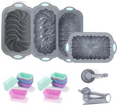 Conjunto de formas de pão de silicone Tongjude Baking Bread com conjunto de medição