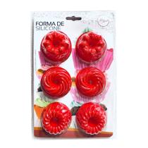 Conjunto De Formas Forminhas Silicone p/ Cupcakes 6 Unidade