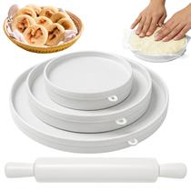 Conjunto de Formas para Arepa TraditionTools com 3 Tamanhos e Rolo Conjunto de Formas para Arepa TraditionTools com 3 Tamanhos e Rolo
