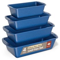 Conjunto de Formas para Pão BAKKENMASTER 4 Antiaderentes Azul Mármore Conjunto de Formas para Pão BAKKENMASTER 4 Antiaderentes Azul Mármore