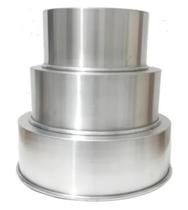 Conjunto De Formas Redondas Com 3 Peças (10-15-20cm) 10cm Altura Aluminio IF 35