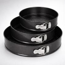 Conjunto de formas redondas com fundo removível antiaderente Conjunto de formas redondas com fundo removível antiaderente