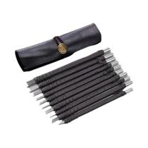 Conjunto De Formões De Escultura Em Aço Tungstênio 10 Peças Ferramentas Profissionais De Gravação