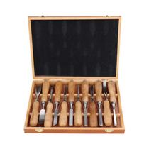 Conjunto De Formões Para Escultura Em Madeira Com Lâmina CRV E Cabo De Madeira Para Artesanato DIY,