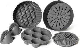 Conjunto de forros de fritadeira Air Fryer EM Silicone reutilizável com acessórios x5