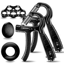 Conjunto de fortalecedores para pinças de mão, ajustável de 5 a 60 kg com balcão