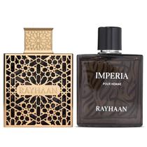 Conjunto de fragrâncias RAYHAAN para homens Elixir 100mL e Imperia 100mL Conjunto de fragrâncias RAYHAAN para homens Elixir 100mL e Imperia 100mL