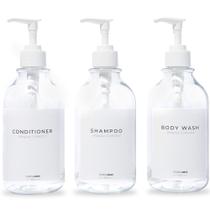 Conjunto de frascos de shampoo e condicionador MaisonNovo 500mL (x3) Conjunto de frascos de shampoo e condicionador MaisonNovo 500mL (x3)