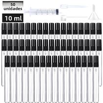 Conjunto De Frascos De Spray De Vidro Recarregáveis De 10ML 50pcs Com Conta-gotas Funil Dispensador Conjunto De Frascos De Spray De Vidro Recarregáveis De 10ML 50pcs Com Conta-gotas Funil Dispensador