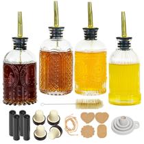 Conjunto de frascos dispensadores de xarope Oudizz 200 ml de xarope de café de vidro