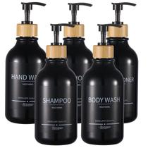 Conjunto de frascos dispensadores Shampoo/Condicionador Mithrgrous 500mL x5 Conjunto de frascos dispensadores Shampoo/Condicionador Mithrgrous 500mL x5