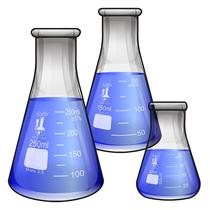 Conjunto de frascos Erlenmeyer de vidro Karter Scientific 50mL, 150mL, 250mL