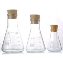 Conjunto de frascos Erlenmeyer de vidro Young4us (250 mL, 150 mL e 50 mL)