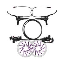 Conjunto De Freios Hidráulicos Para E-Bike Com 2 Pistões E Discos De 160mm Para Bicicleta E