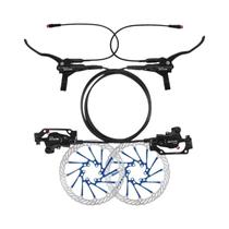 Conjunto De Freios Hidráulicos Para E-Bike Com 2 Pistões E Discos De 160mm Para Bicicleta E