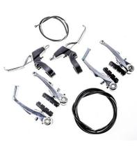 Conjunto de freios V-brake Logan LB-919 com manetes alumínio polido Conjunto de freios V-brake Logan LB-919 com manetes alumínio polido