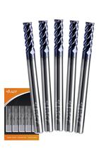 Conjunto de fresas quadradas de metal duro I4KES 1/8", 4 canais para aço