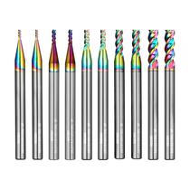 Conjunto de fresas quadradas de metal duro, WEXWE Tools, série DLC, 10 unidades Conjunto de fresas quadradas de metal duro, WEXWE Tools, série DLC, 10 unidades