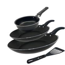 Conjunto De Frigideira 3 Peças Antiaderente Techflon Nacional Conjunto De Frigideira 3 Peças Antiaderente Techflon Nacional