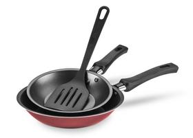 Conjunto de Frigideira Com Espátula Cristal Antiaderente Cereja MTA 8985