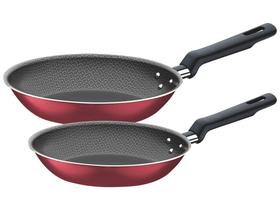 Conjunto de Frigideiras Antiaderente Tramontina - 2 Peças Vermelhas Bérgamo 20399/780 Conjunto de Frigideiras Antiaderente Tramontina - 2 Peças Vermelhas Bérgamo 20399/780
