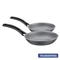 Conjunto De Frigideiras Antiaderente Turim Preto Kit 2 Peças - Tramontina