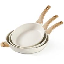 Conjunto de Frigideiras Antiaderentes CAROTE Granite com Chef's Pan White