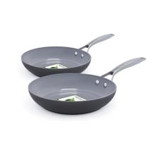Conjunto de frigideiras GreenPan Paris Pro 20cm e 25cm cinza Conjunto de frigideiras GreenPan Paris Pro 20cm e 25cm cinza
