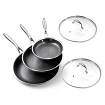 Conjunto de Frigideiras Saute DELUXE Cerâmica Híbrida 5 Peças 20-30 cm Conjunto de Frigideiras Saute DELUXE Cerâmica Híbrida 5 Peças 20-30 cm