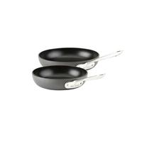 Conjunto de frigideiras totalmente revestidas HA1, anodizado rígido, antiaderente, de 2 peças Conjunto de frigideiras totalmente revestidas HA1, anodizado rígido, antiaderente, de 2 peças