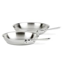 Conjunto de frigideiras, totalmente revestido, D3, aço inoxidável de 3 camadas, 2 peças, 26 cm, 30 cm Conjunto de frigideiras, totalmente revestido, D3, aço inoxidável de 3 camadas, 2 peças, 26 cm, 30 cm