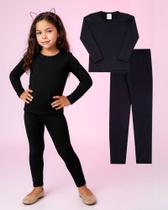 Conjunto de Frio Calça + Blusa Térmica Feminino Kids