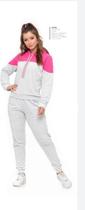 Conjunto de Frio Moletinho Real Malhas Calça + Jaqueta Casual Confort Feminino Adulto - Ref 2266