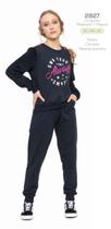 Conjunto de Frio Moletinho Real Malhas Calça + Jaqueta Casual Confort Feminino Infantil - Ref 2827