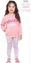 Conjunto de Frio Moletinho Real Malhas Calça + Jaqueta Casual Confort Feminino Infantil - Ref 5325