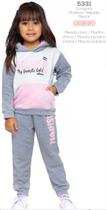 Conjunto de Frio Moletinho Real Malhas Calça + Jaqueta Casual Confort Feminino Infantil - Ref 5331