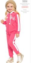 Conjunto de Frio Moletinho Real Malhas Calça + Jaqueta Casual Confort Feminino Infantil - Ref 5334