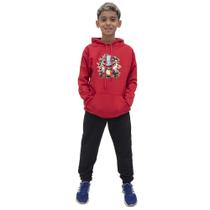 Conjunto de Frio Moletom Abrigo Infantil Menino Tecido Quentinho e Confortavel Escola Blusa e Calça