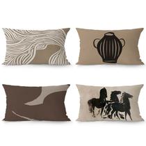 Conjunto de fronhas Abstract Art Plush 40x60cm - 4 peças