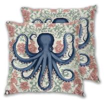 Conjunto de fronhas Abucaky Octopus Poliéster Velvet 20x20cm (2)