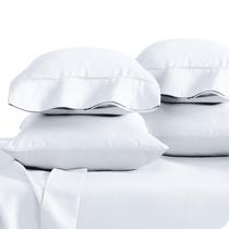 Conjunto de fronhas Bare Home Microfiber King Size White, pacote com 4 Conjunto de fronhas Bare Home Microfiber King Size White, pacote com 4