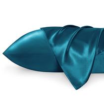 Conjunto de fronhas Bedsure King Size Satin Teal 20x36 polegadas, 2 unidades Conjunto de fronhas Bedsure King Size Satin Teal 20x36 polegadas, 2 unidades