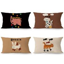 Conjunto de fronhas Cartoon Animal Plush 40x60cm (conjunto de 4)