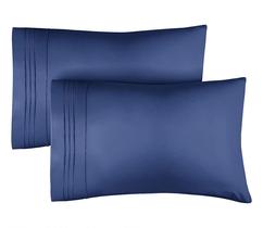 Conjunto de fronhas CGK Unlimited King Size azul marinho x2 Conjunto de fronhas CGK Unlimited King Size azul marinho x2