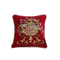 Conjunto de fronhas Chenin Floral Chenille Decorativo 48x48cm, 2 peças