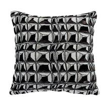 Conjunto de fronhas de algodão jacquard preto e branco de luxo Conjunto de fronhas de algodão jacquard preto e branco de luxo