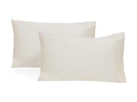 Conjunto de fronhas de algodão orgânico king size off-white, pacote com 2