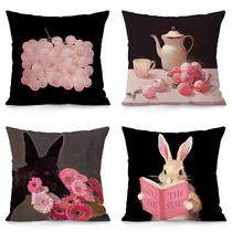 Conjunto de fronhas French Vintage Art Plush 35x35 cm (conjunto de 4) Conjunto de fronhas French Vintage Art Plush 35x35 cm (conjunto de 4)